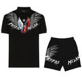 FesFas angle wings-print Polo Set | Black