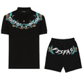 FesFas blue crane-print Polo Set | Black