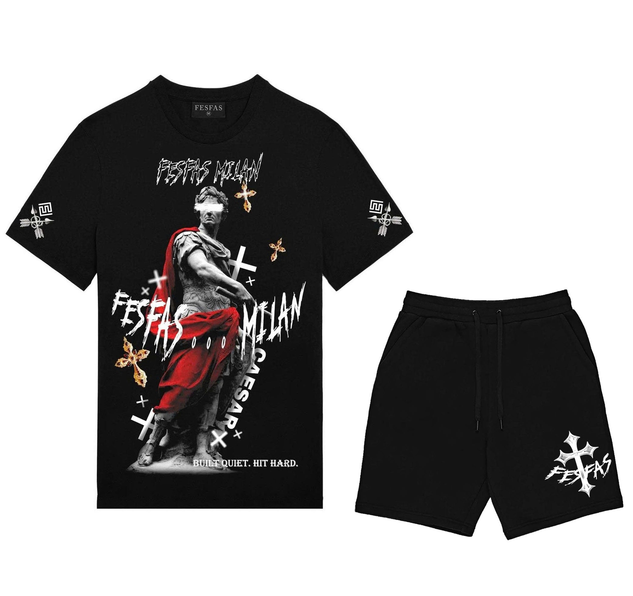 FesFas warrior-print T-shirt Set | Black