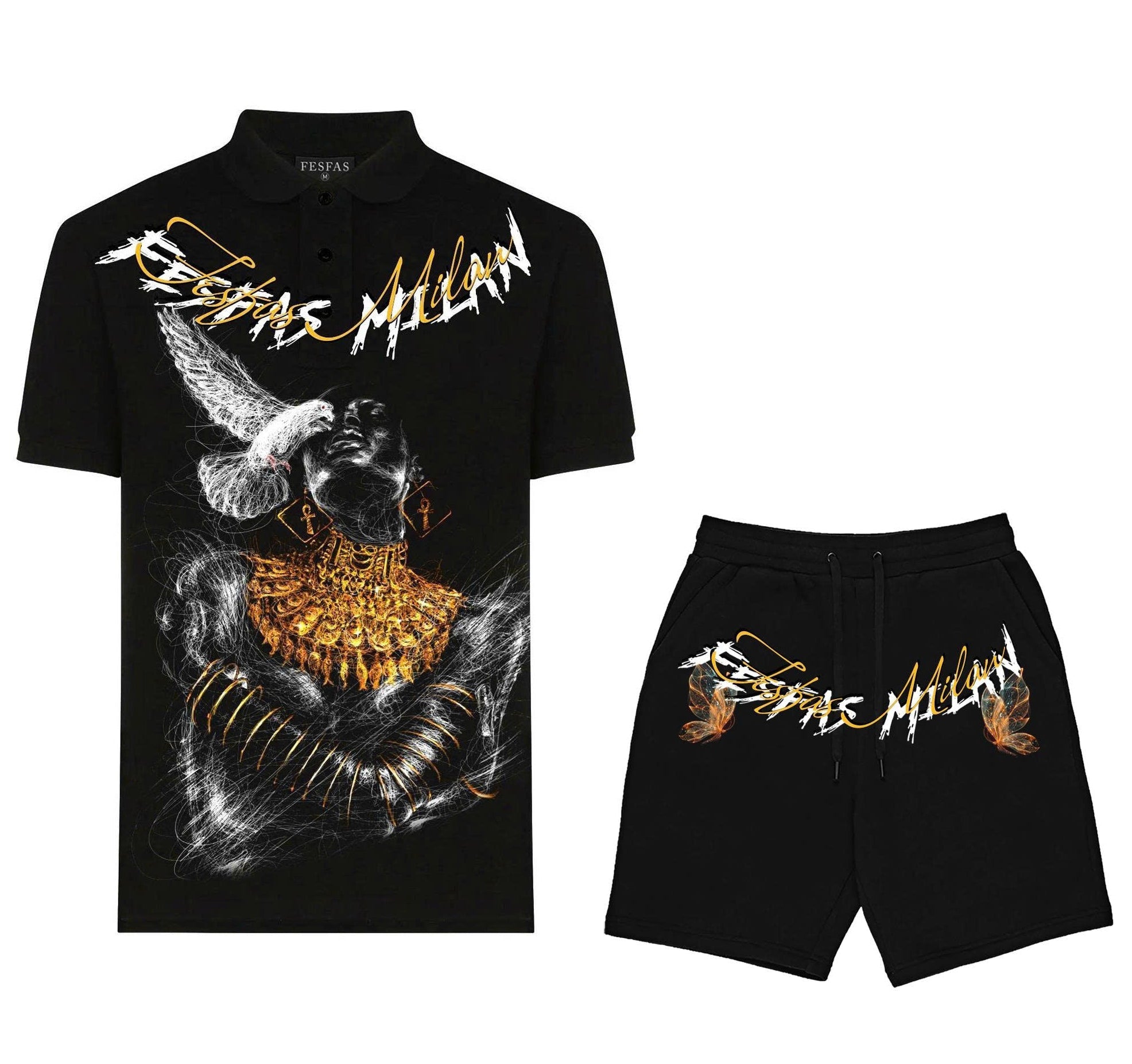 FesFas graphic-print Polo Set | Black